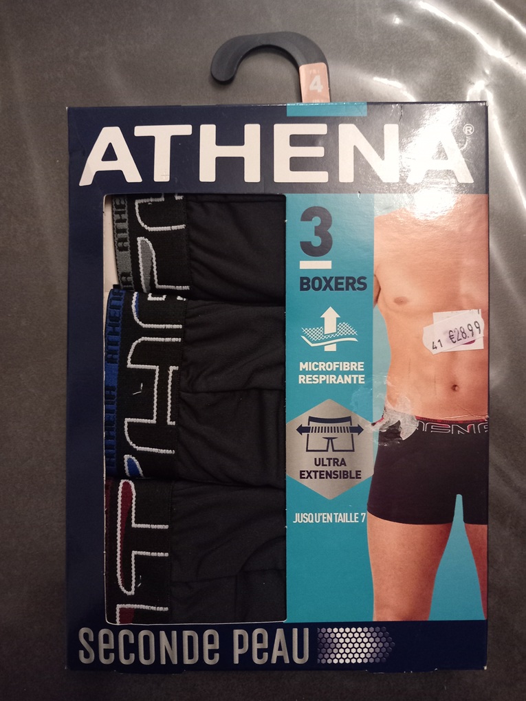 Lot de 3 boxers homme marque Athena taille L