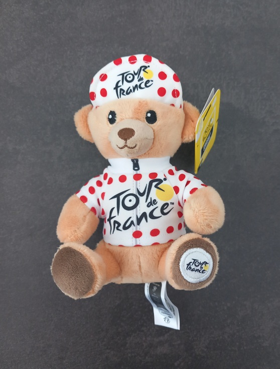 Ourson en peluche Tour de France maillot du meilleur grimpeur 15 cm