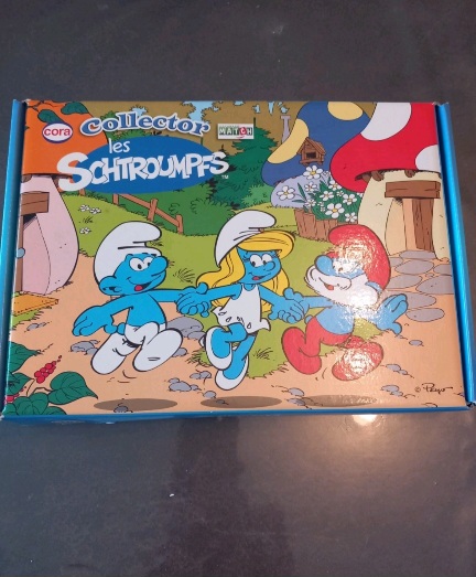 Coffret valise vide sans balle rebondissante schtroumpf Collector cora match