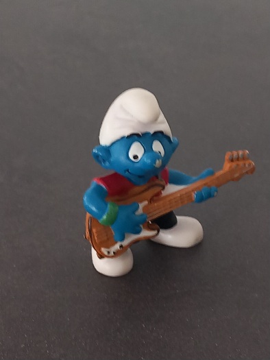 Schtroumpf guitare électrique 1997 Schleich Peyo Germany