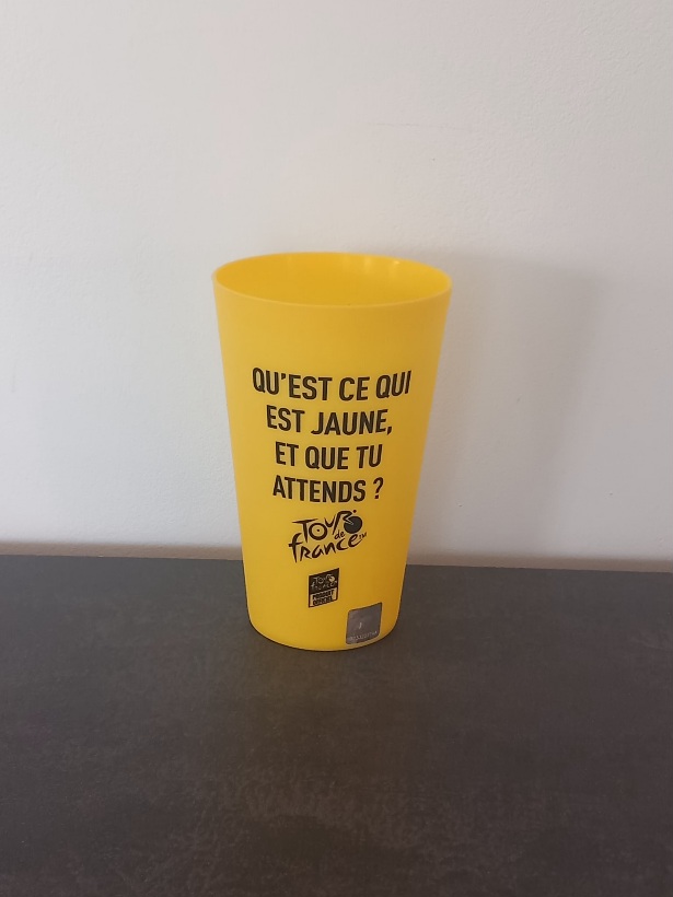 Tour de France - Verre gobelet jaune- Goodies Objet Publicitaire