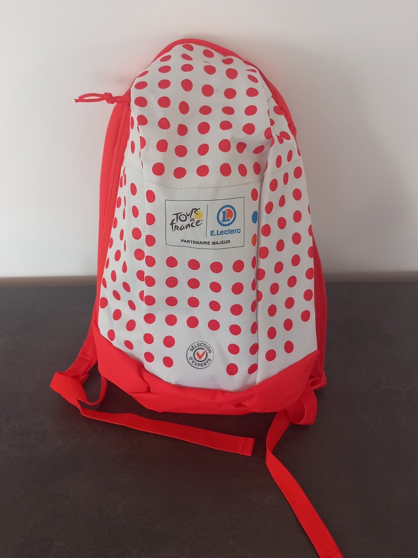 Sac à dos Tour de France - Maillot à poids du meilleur grimpeur - E. Leclerc partenaire majeur