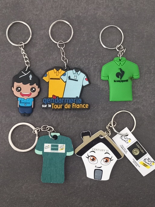 Tour de France - Lot de 5 portes clés Gendarmerie Skoda Century 21 Le Coq Sportif